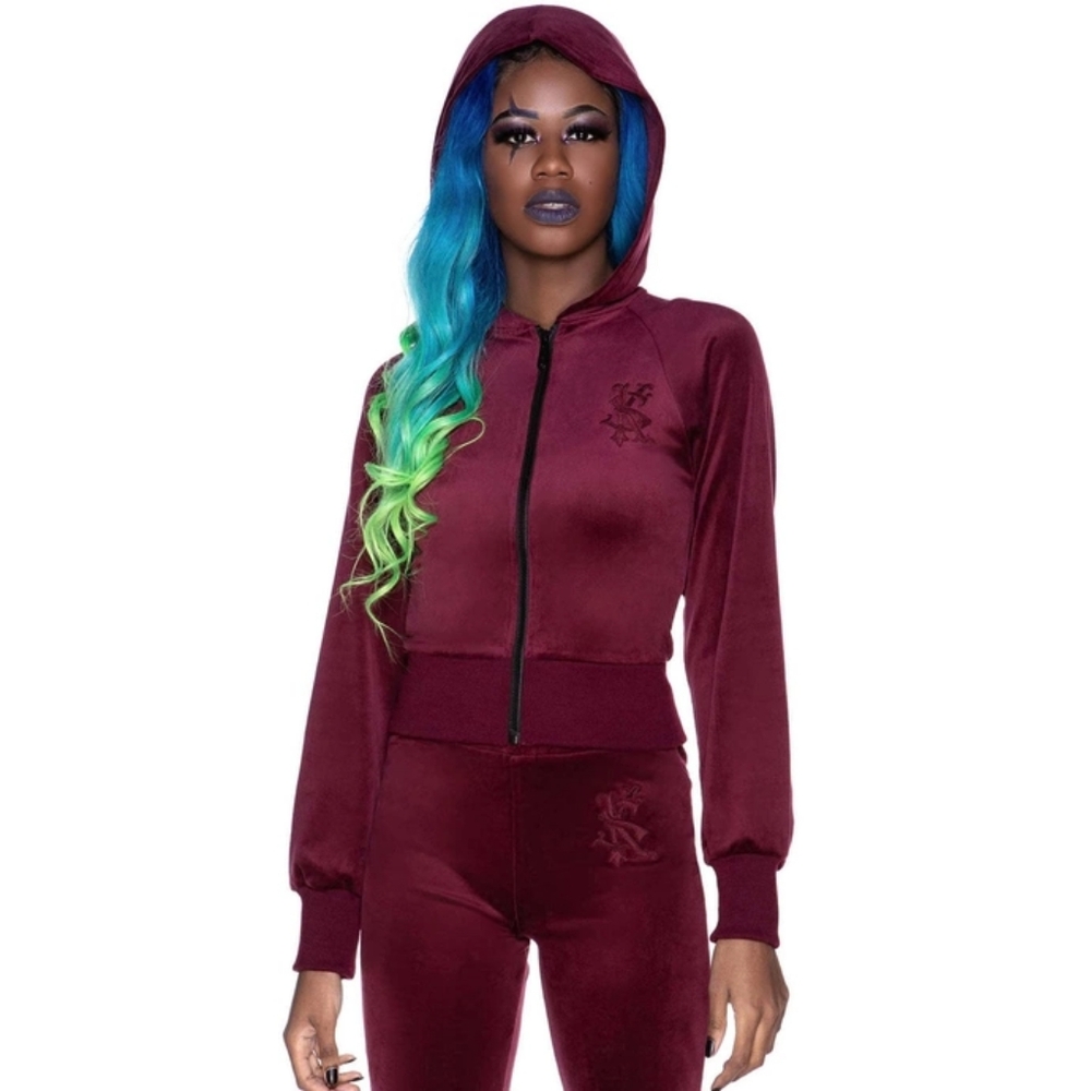 Killstar Just Crew-Sin Velvet Hoodie